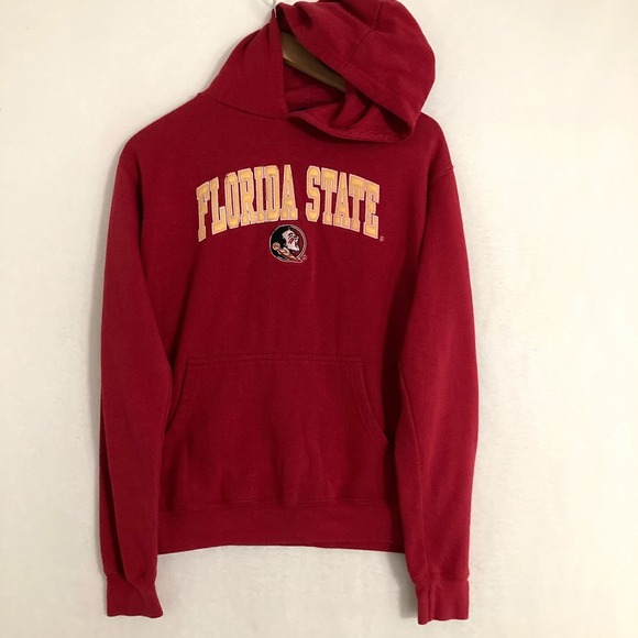 Old Varsity Brand Other - Vtg Florida State University Seminoles Hoodie Fits L Embroidered FSU Pullover